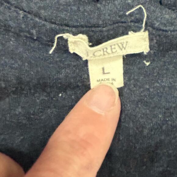 J. Crew Tiered Mini Tank Dress Black Blue Grey Summer Size Large Stretchy - Picture 8 of 11